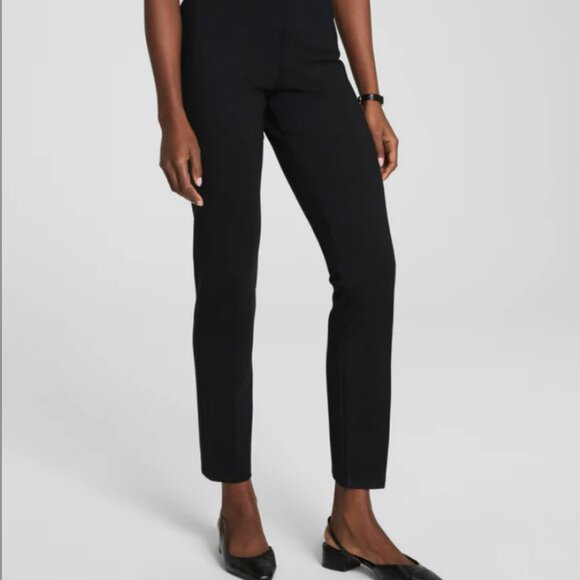 Spanx The Perfect Pants Black Slim Straight Ankle Petite Large PL - Picture 1 of 8
